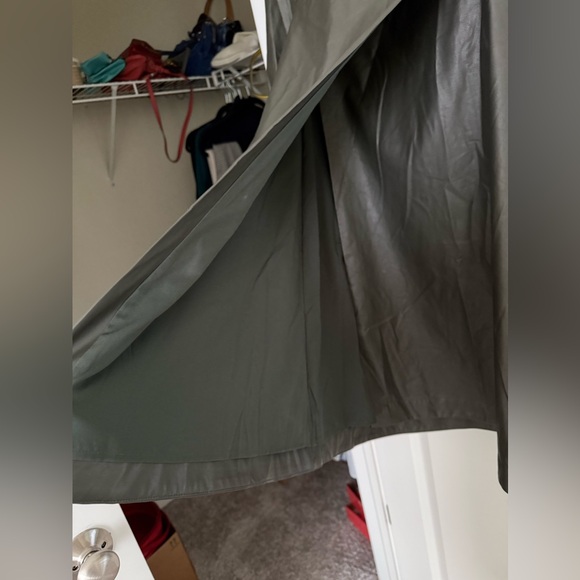 Banana Republic Olive Vegan Leather Wrap Dress - Picture 7 of 9